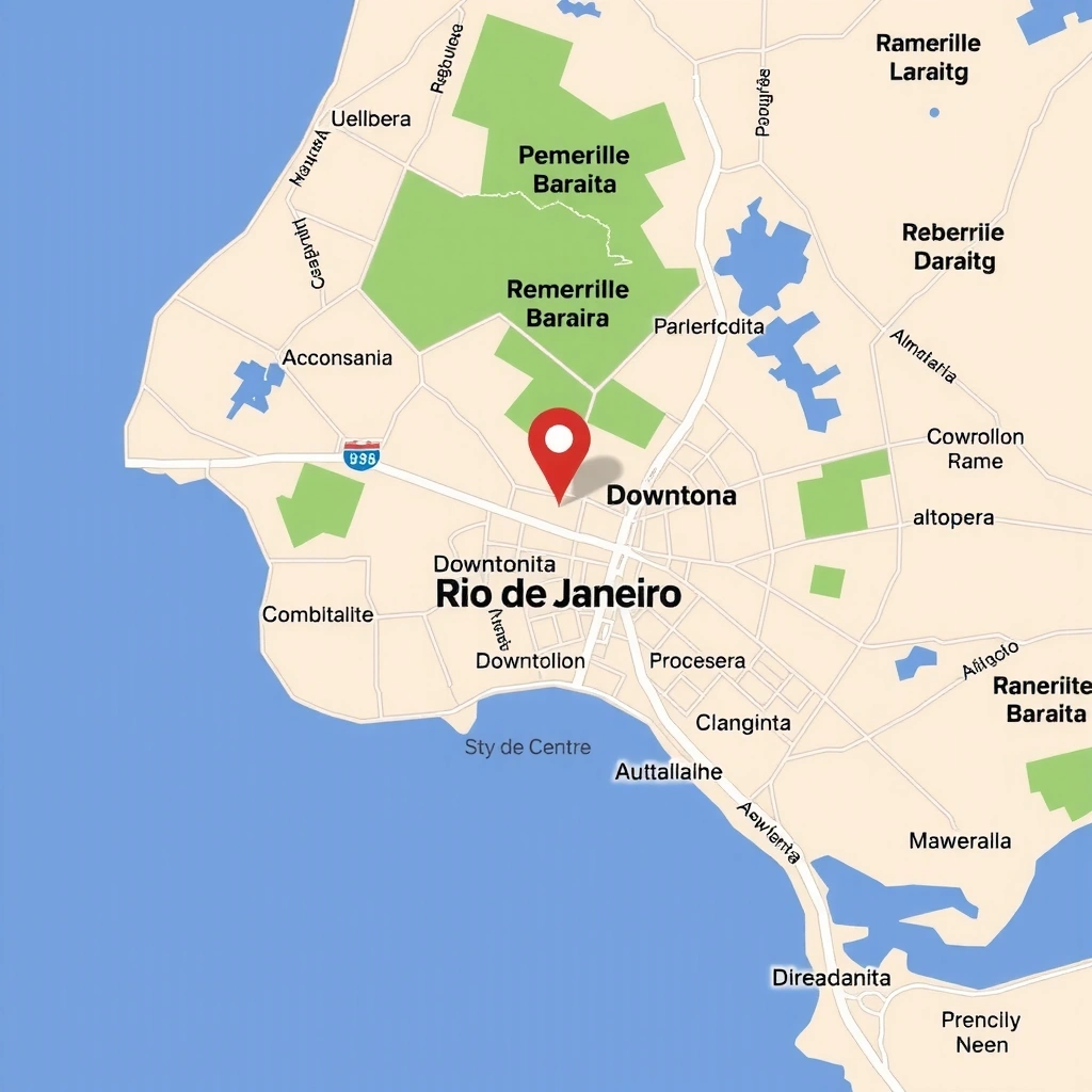 Mapa da localização da redação da Brasil Notícias no Centro do Rio de Janeiro